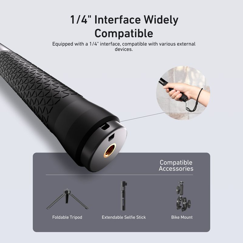 Pack Motero 2.0 Abrazaderas + Selfie Stick 1.5m - Insta360 | GoPro - Imagen 12