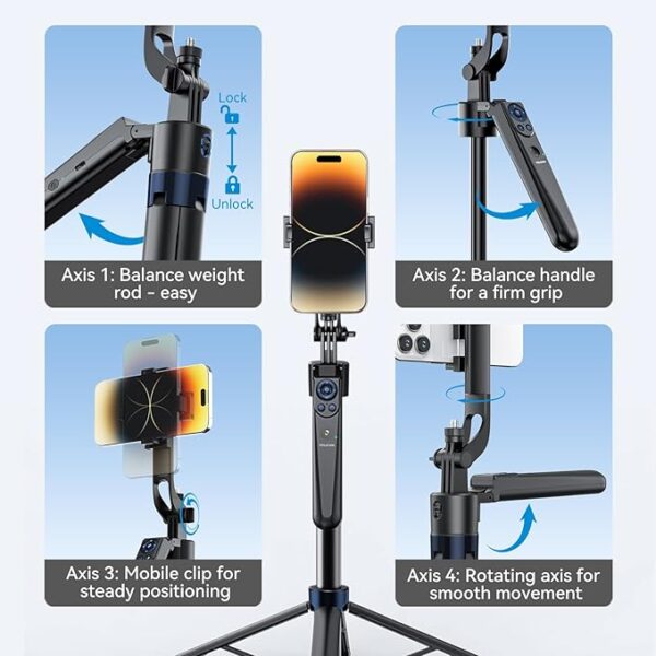 Tripode Inteligente Auto Tracking - Telesin - Imagen 3