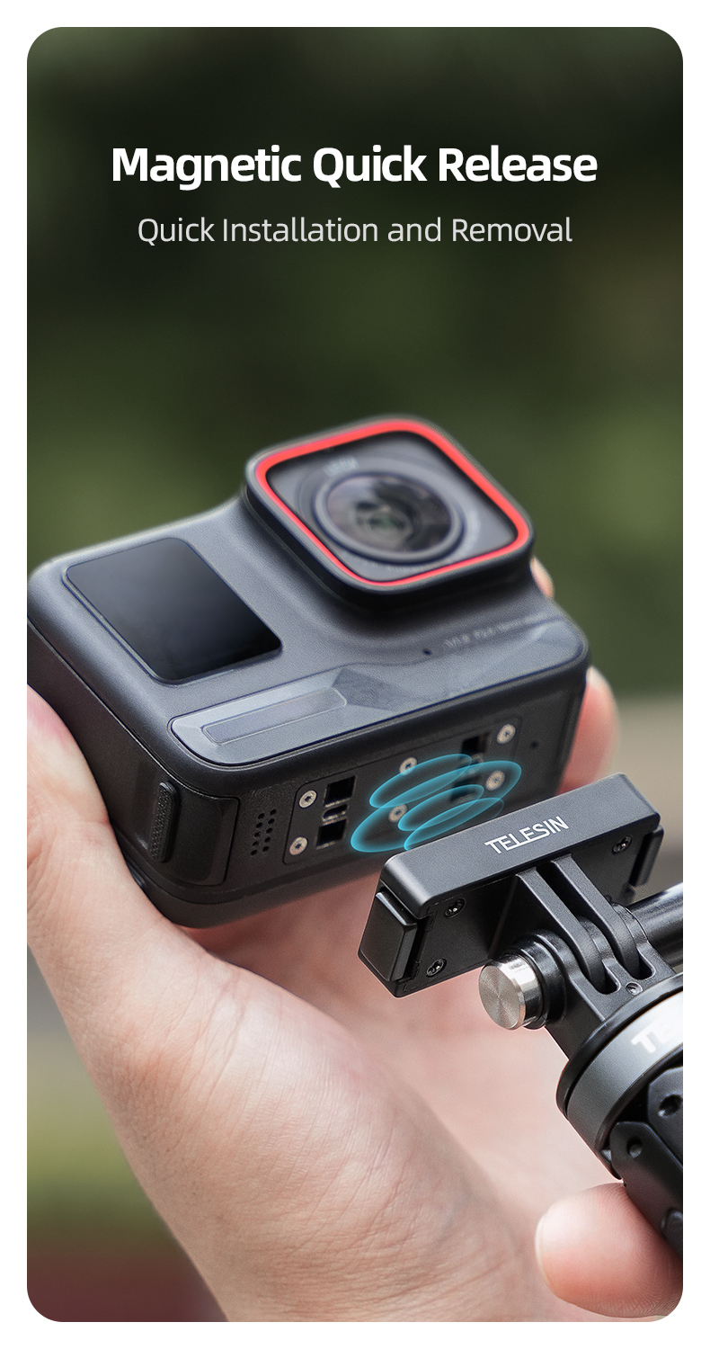 TELESIN Soporte Magnético De Liberación Rápida Para Insta360 X5/Ace/Ace Pro X5, Accesorios De Cámara