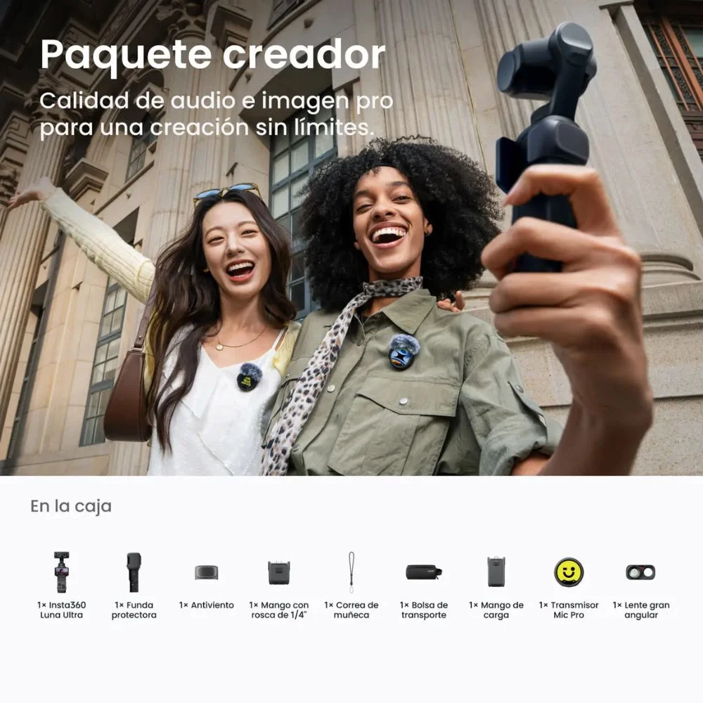 Cámara Gimbal Insta360 Luna Ultra Creator Bundle Black - Imagen 2