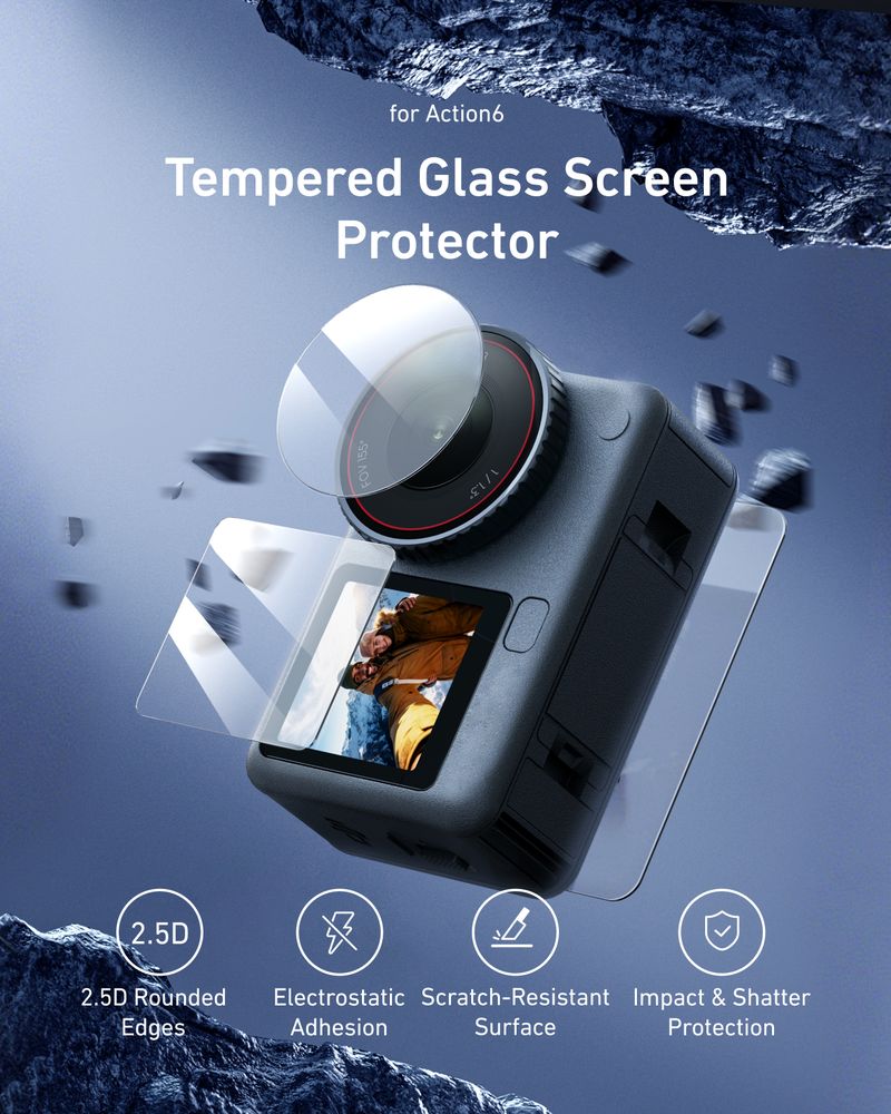 Protector de Lente y Pantallas - Osmo Action 6 - Imagen 6