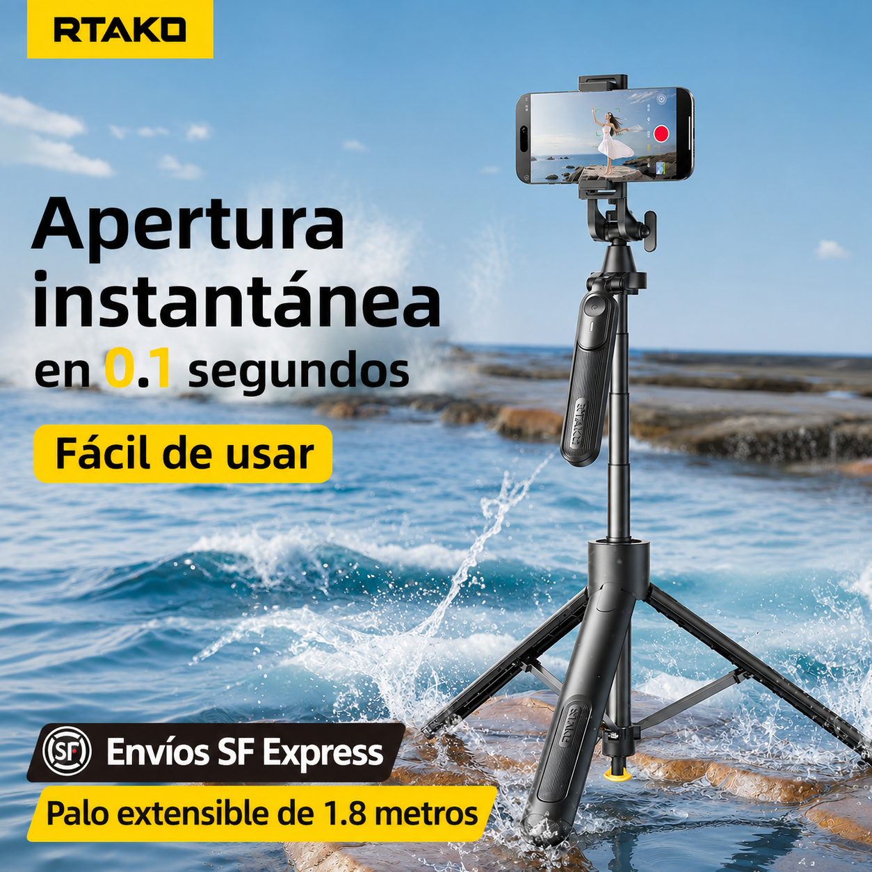 Tripode Automatico 1.80m - HL18 PRO RTAKO - Imagen 3